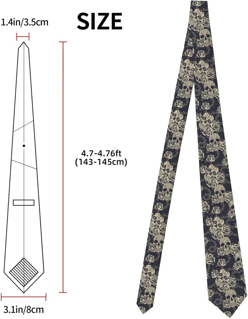 Yilad Tie for Men and Boy Novelty Fun Full Print Men's Necktie Skinny Fashion Narrow Wide - Image 2